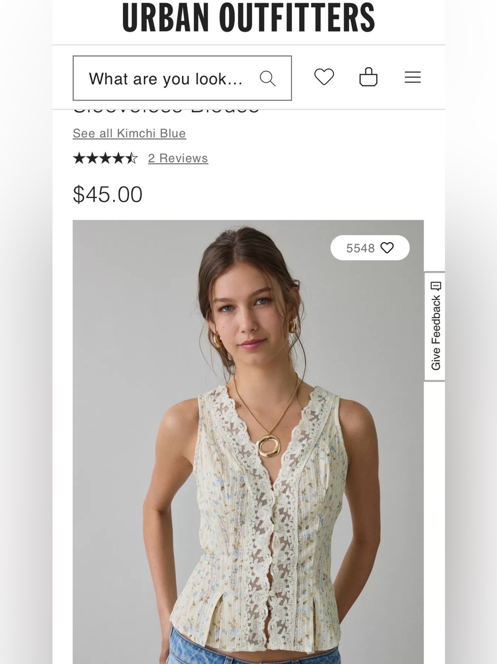 Black Sleeveless Lace-Trim Blouse